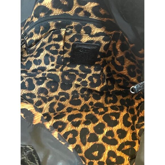 BRIGHTON Black NICHELLE Nylon/Patent Leather Large Tote Handbag Double Strap - Picture 11 of 12